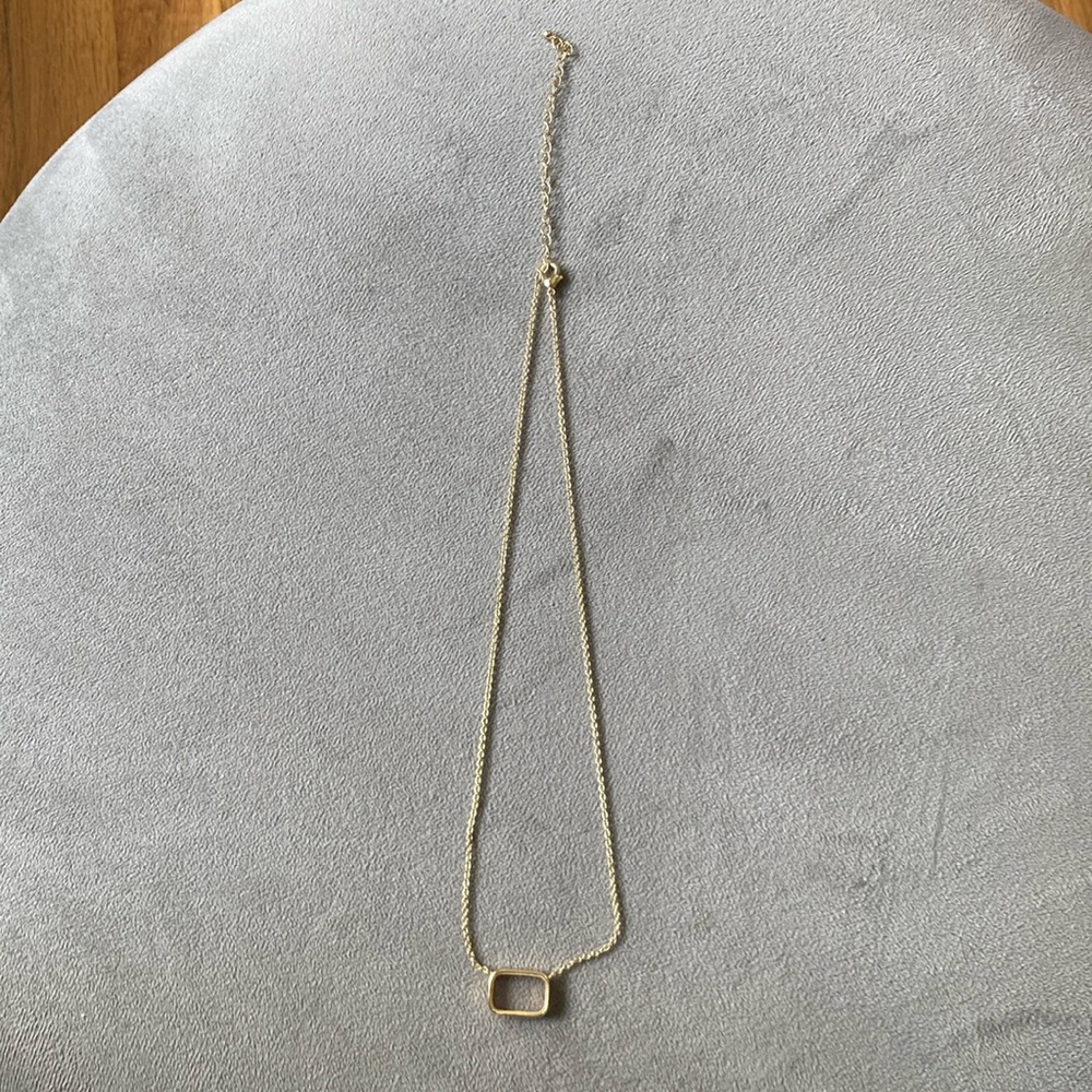 Cute glass box layering necklace!